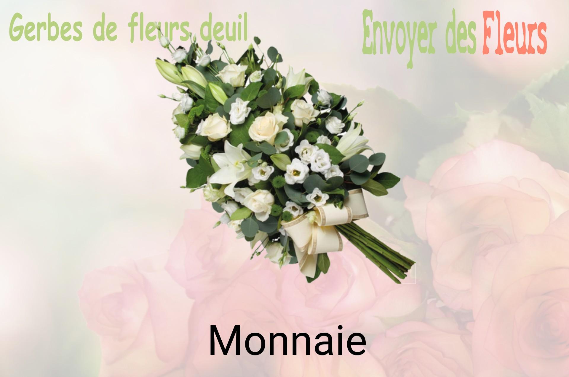 Gerbe de fleurs de deuil livrée à Monnaie